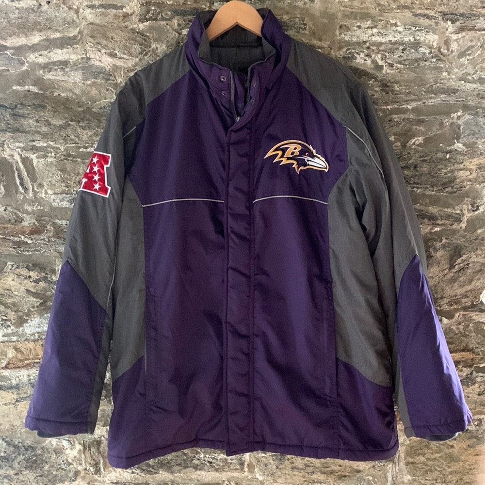 VINTAGE 2000s NFL Team Apparel Baltimore Ravens Stitched Winter Jacket - Size M